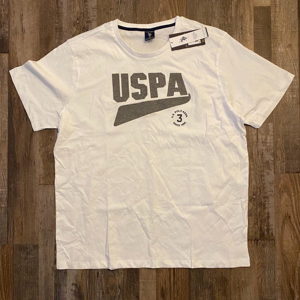 U.S. Polo Assn. Mens White T-shirt Size XL more then 50% off
